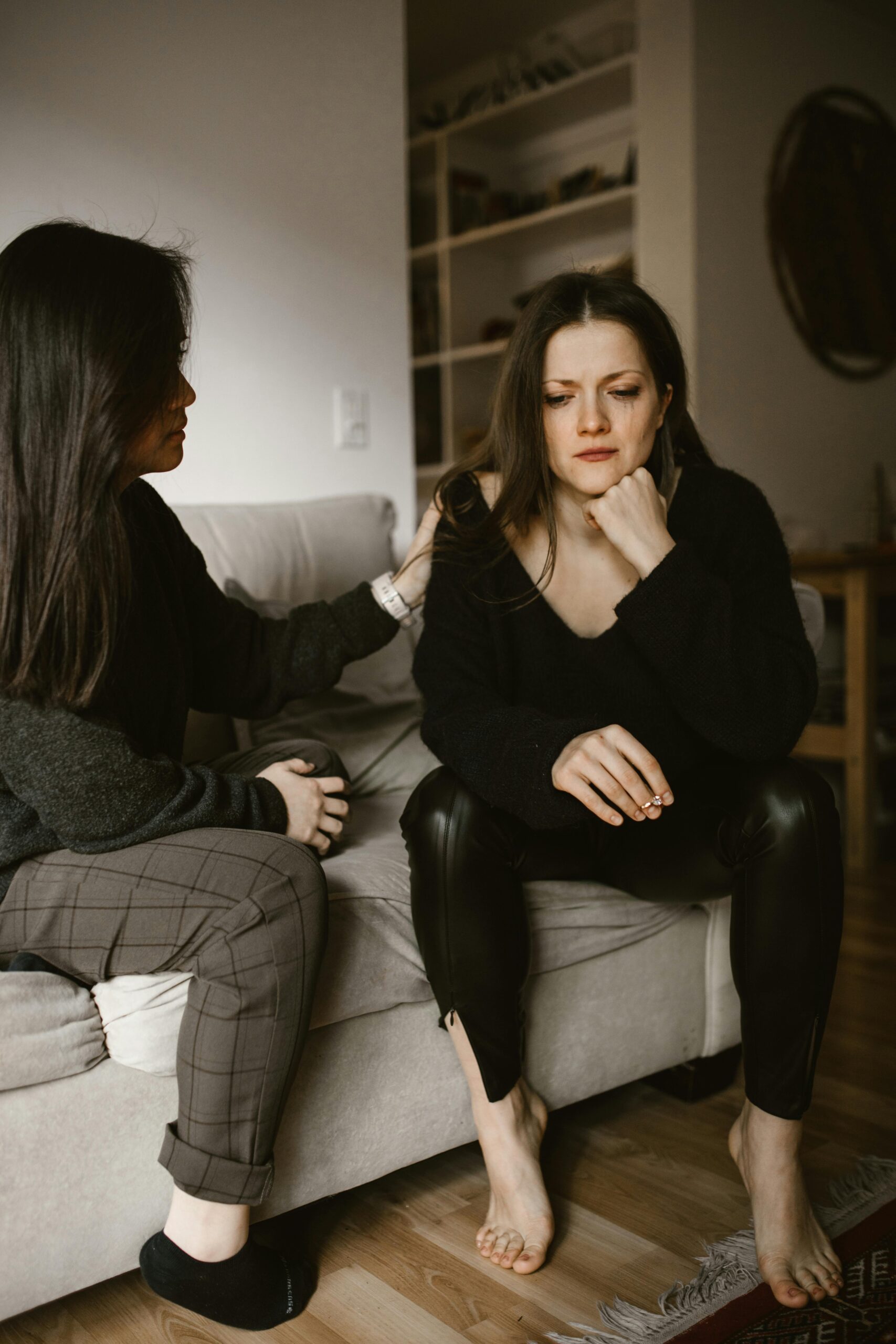 A sponsor helping addiction recovery.