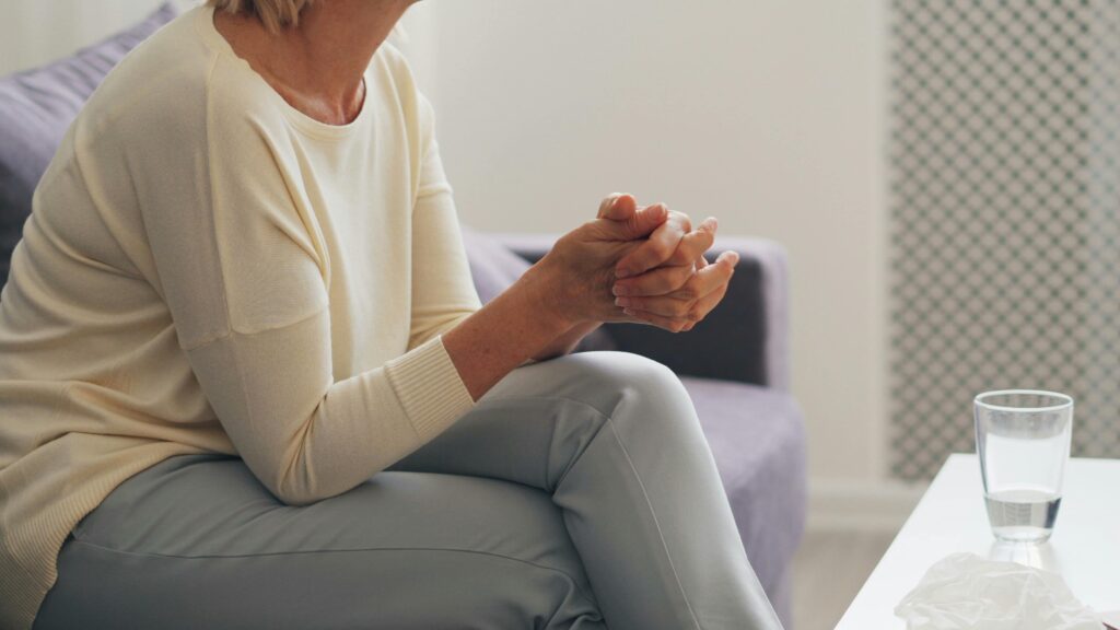 A woman finding out about commonly used medications in medication-assisted treatment (MAT).